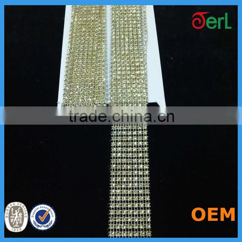 Wholesale Gold Mesh trimming ribbon for curtain decoration
