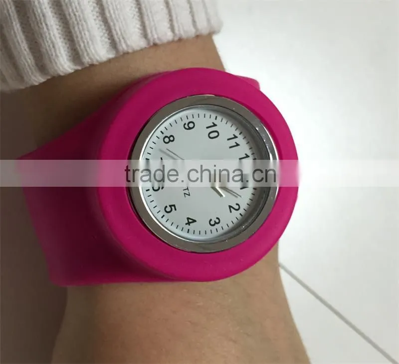Customized long strap watch with slap silicone band