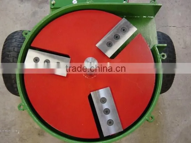Gardening machine brush PTO chipper blades