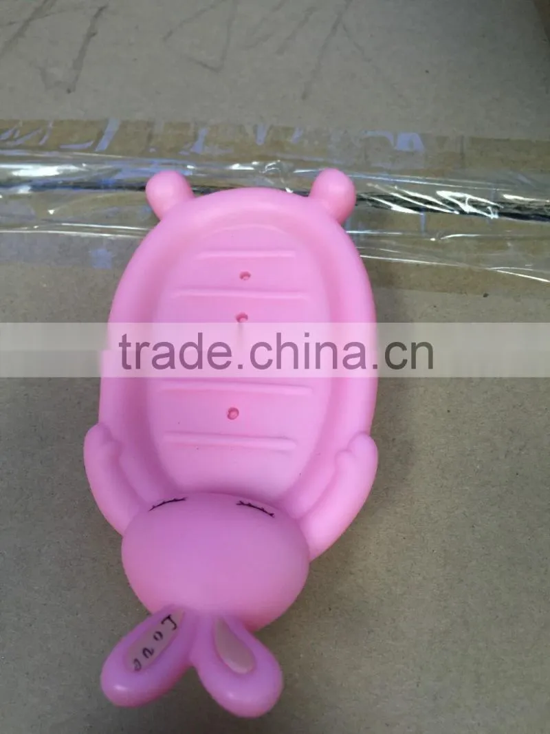 Pink Rabbit Soap Holder ,Custom Plastic Bath Toys