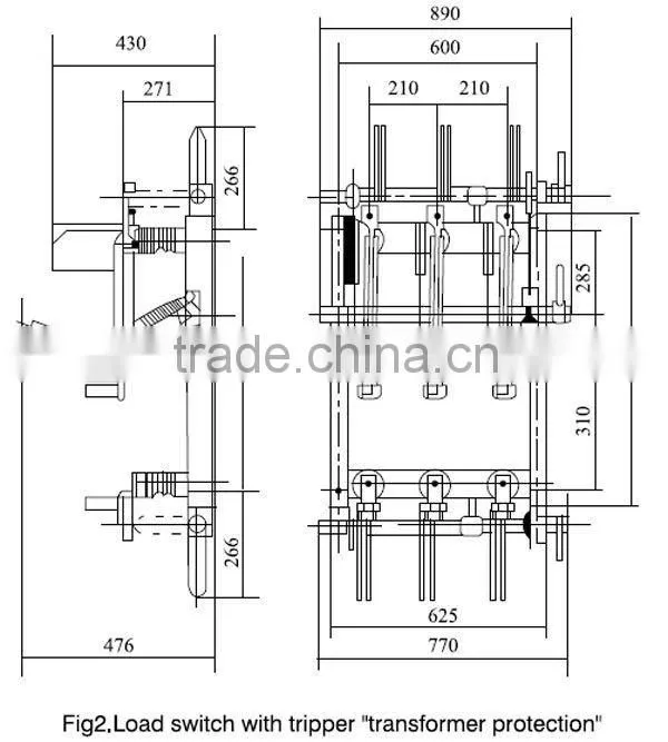 Kumanical 12KV Indoor High Voltage Load Break Switch FN7-12 Series