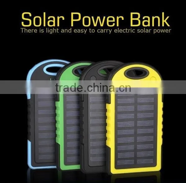China hot sell product waterproof mobile phone solar power bank charger 8000mah