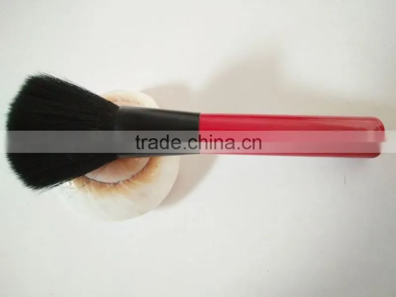 Free sample single synthetic hair brush,red powder cosmetic brush