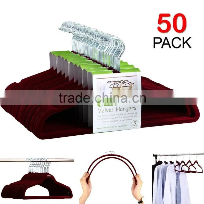 antislip flocked underwear hanger Ivory