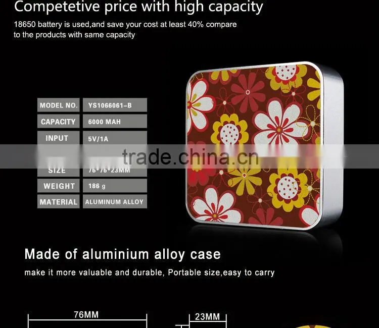 flower customized design/portable power bank / mobile power bank digital display
