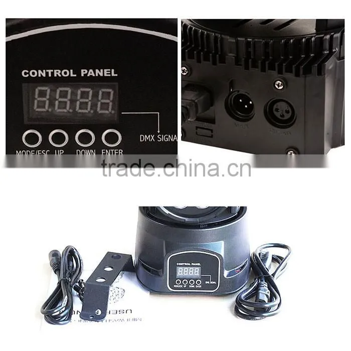Cheap 100W 7-LED RGBW Auto Sound Control Rotary Led Stage Light Black