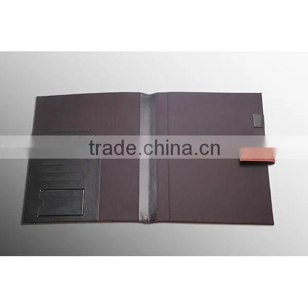 PU note book cover with name card pouches