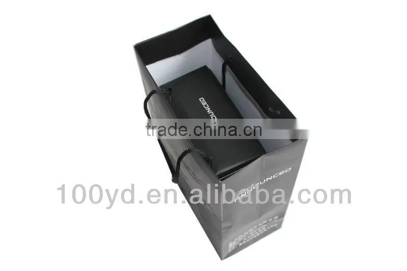 Recyclable 250g coated paper bag printing/cheap matte printed paper bag