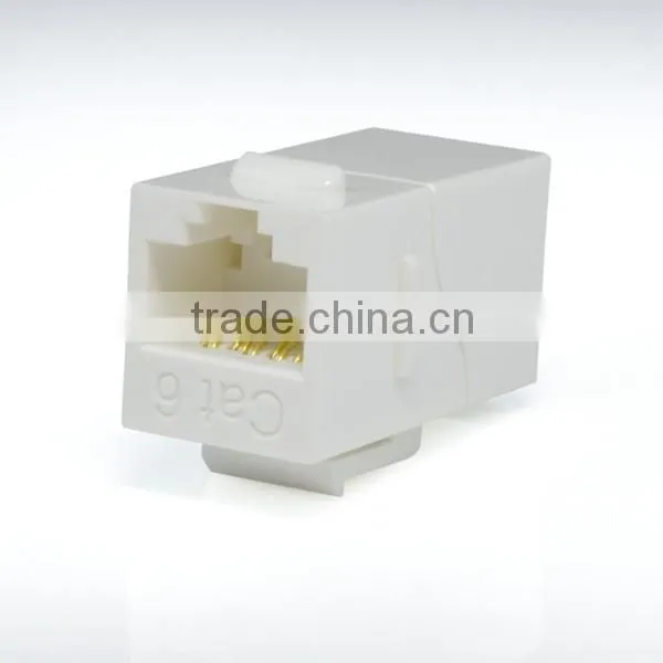 Taiwan Manufacturer RJ45 Cat5e 180 Degree Unshielded UTP Straight Keystone Coupler