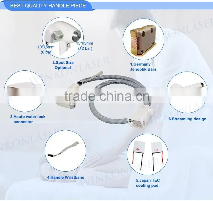 2016 painless wax hair removal ! 808nm diode laser hair removal machine for salon use