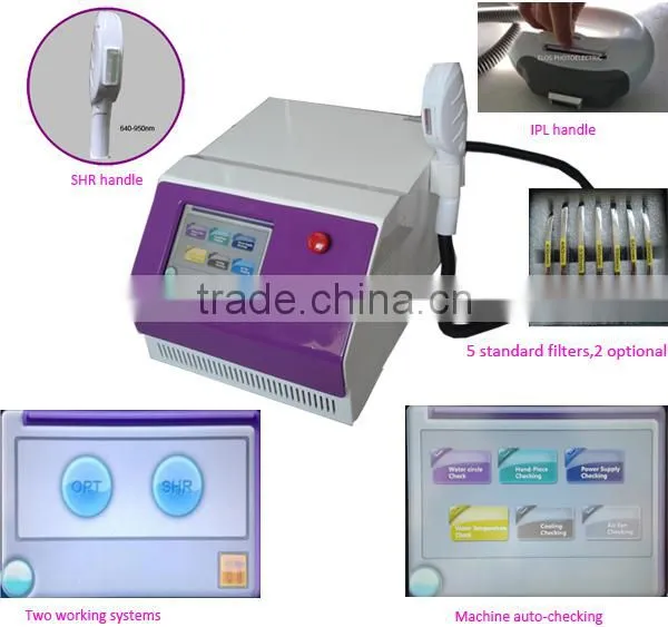 Salon no pain ipl hair removal machine/elight hair removal/spa shr ipl hair removal multifunction beauty machine