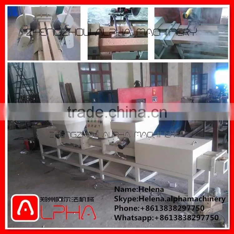 Best price wood chip block extruding machine/wood tray feet making machine