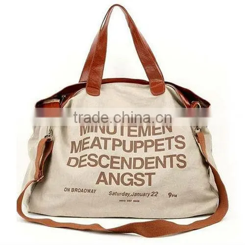 2015 Cheap Big English Letter Canvas Shoulder Bag handbag For Unisex Wholesale BCC006