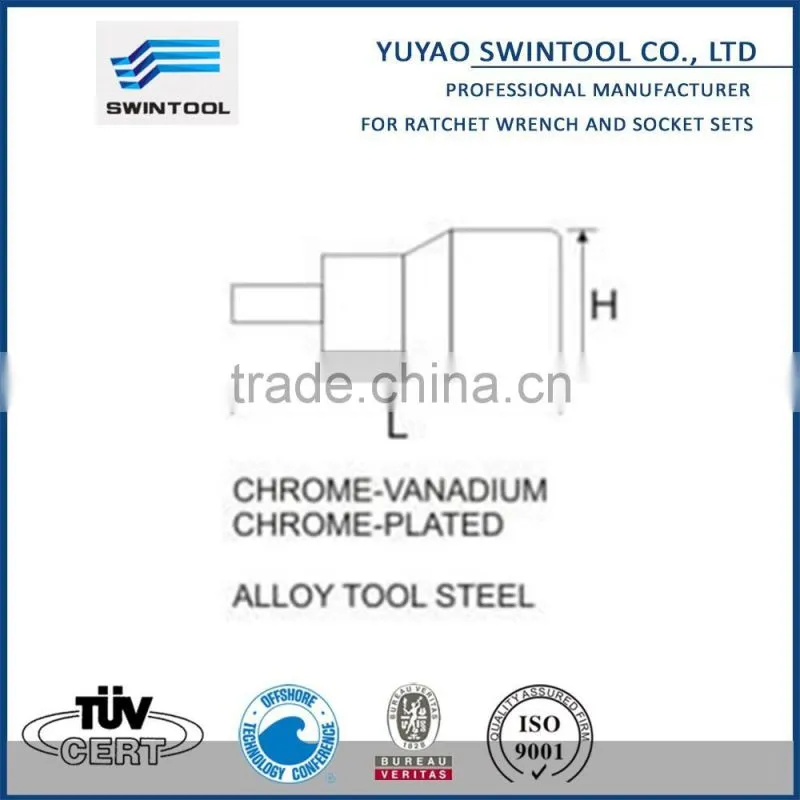 1/2"DR DRIVER BIT SOCKET (CR-V) (HEX INSERTED HEAD SCREWS)