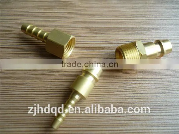 NPT thread brass air hose connector for pu pipe