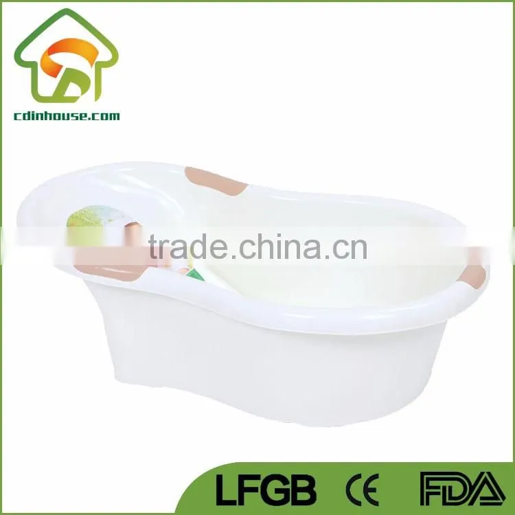 PP plastic Standing Deep baby Bath Tubs with Valve