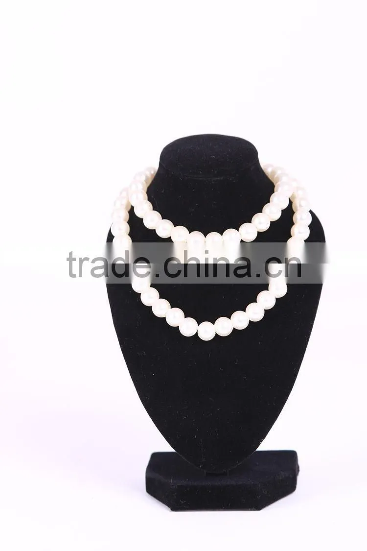 Black PU Leather mannequin for necklace dispaly