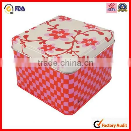 metal cosmetic lip balm tin