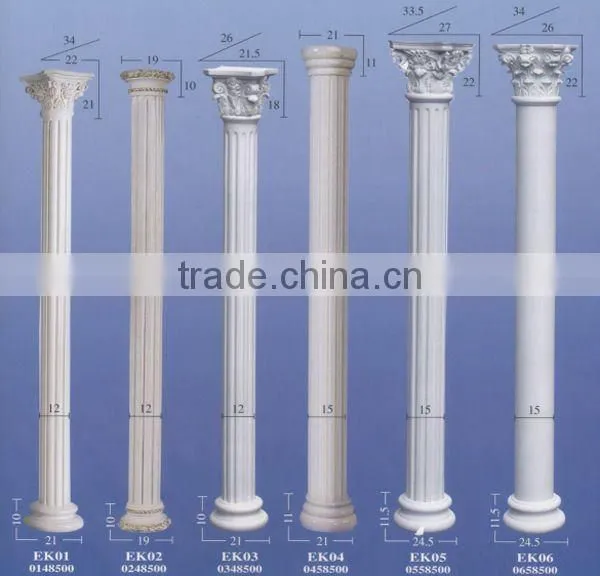 Hand Carved Natural Granite Marble Column