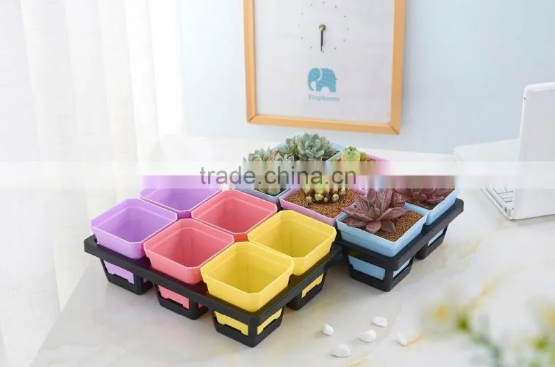 Plastic Flower Pot Rack -6 Grid