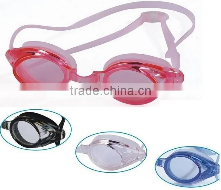 High quality waterproof silicone swimming goggles