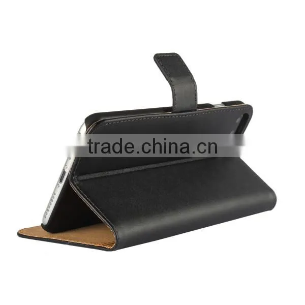 For iPhone 7 plus high quality flip leather wallet phone cover with card slot
