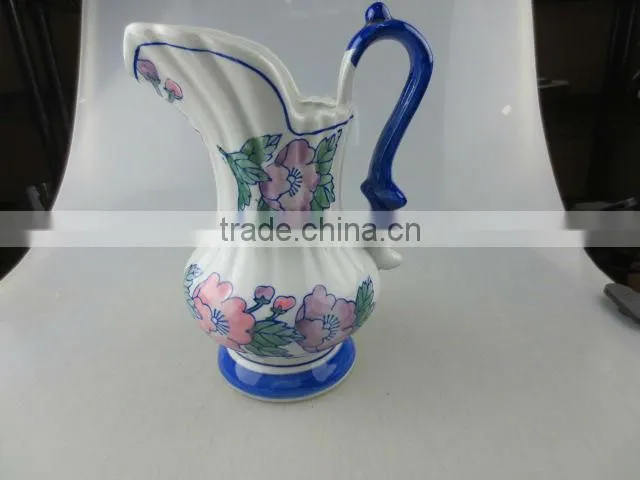 ceramic milk pot with flower design