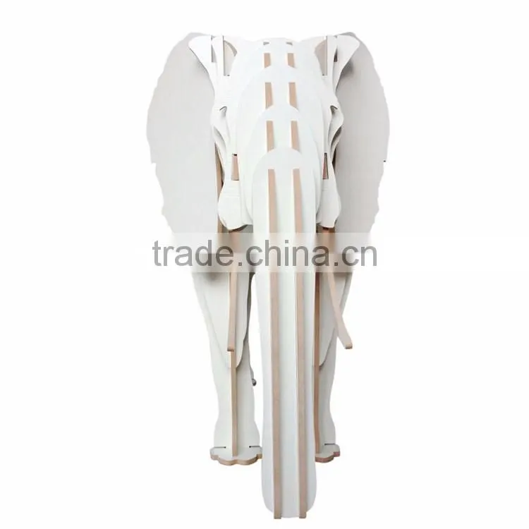 puzzle wood craft elephant table book shelves creative animal furniture