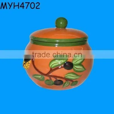 Ceramic coating soup stock pot with cover