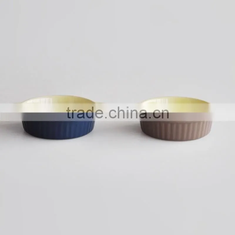 Japanese style round shape ceramic baking dish