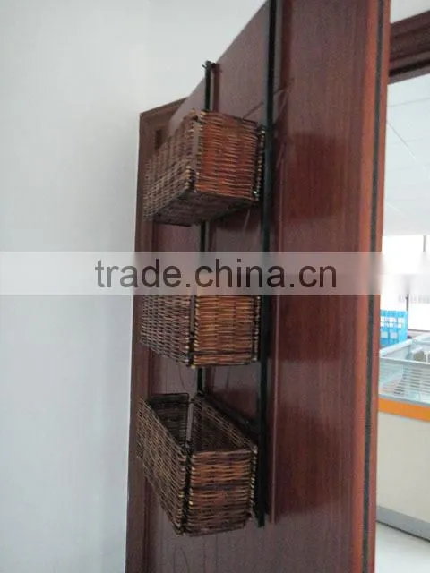 Over the door Convenient 3 Tiers metal hanging Storage Basket