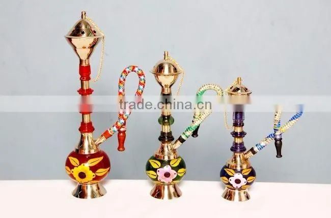 glass metal coloured antique hookah for sale