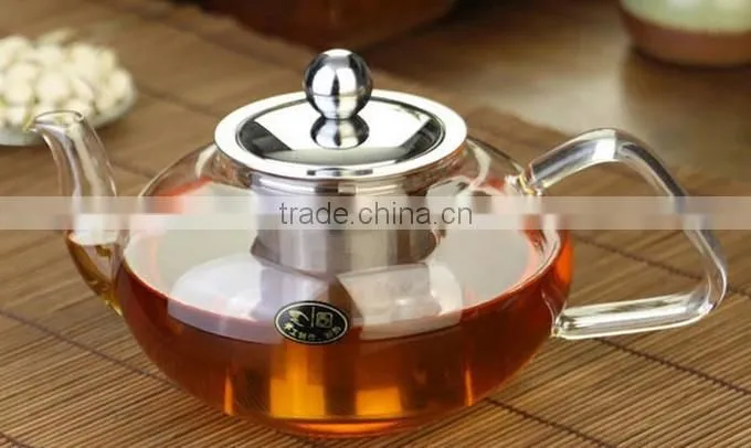 Borosilicate Lampworking Pyrex Glass Tea Pot600ml,800ml,1000ml