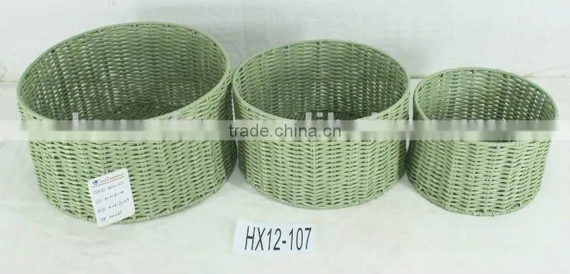 Customized practical plastic Oval Basket S/3