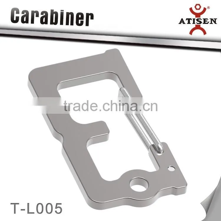 Alphabet Style Carabiner 3Cr13 Stainless Steel Spring Clip Hook Outdoor Survival Tool
