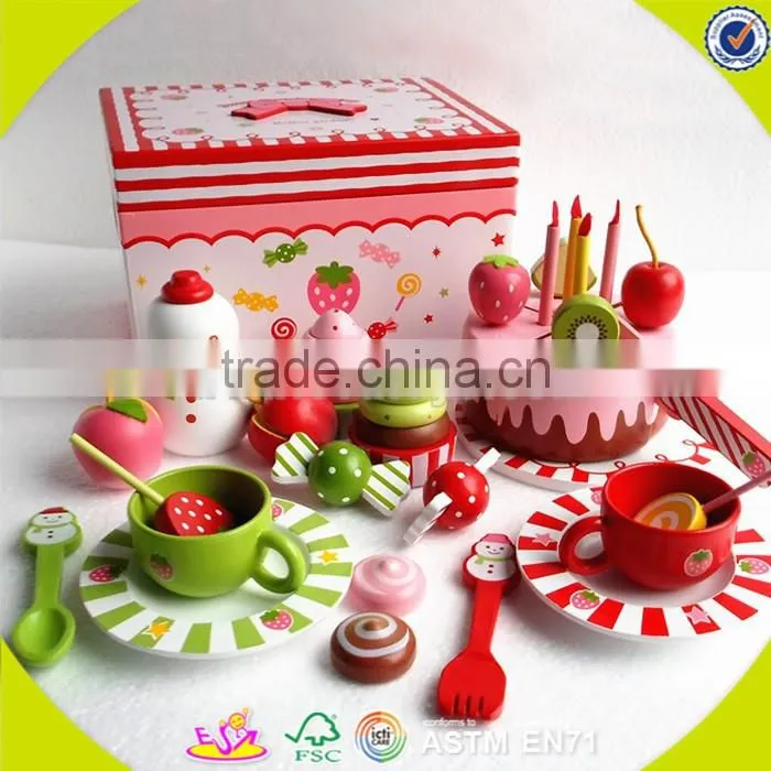 wholesale baby elegant wooden cake toy, popular kids wooden cake toy, lovely children wooden cake toy W10B100