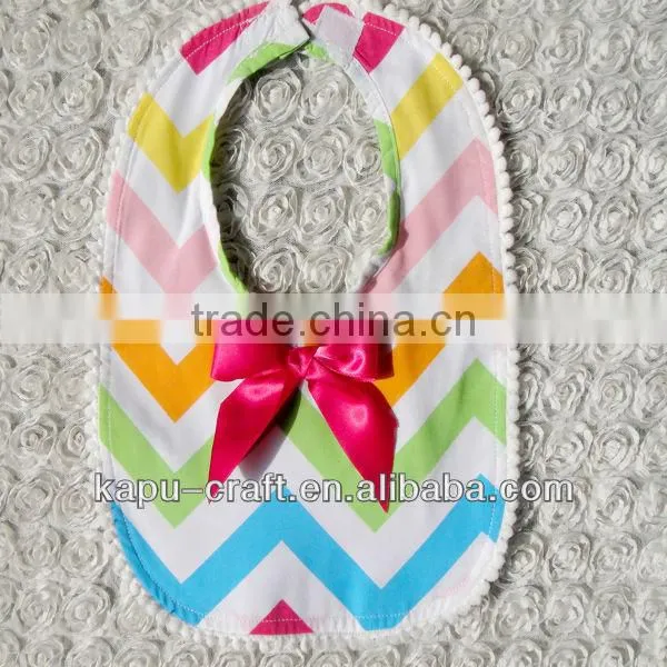 New style quatrefoil baby bibs with bow