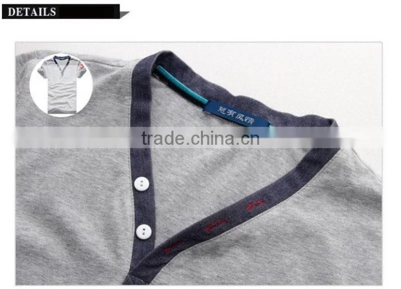 New Arrival Fashion Best Selling Wholesale Cotton Custom Casual Men T Shirt V Neck Top Tees