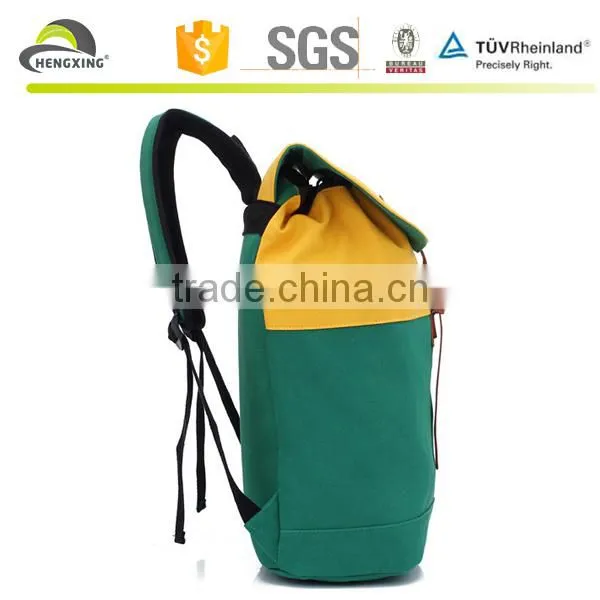 Canvas And Leather Backpack, Stock Backpack, Fashion Backpack