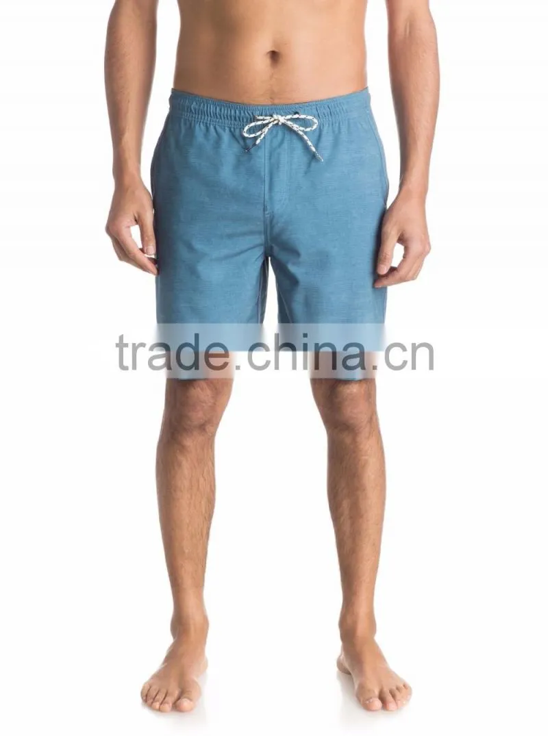 2017 Cusrom Men Board Shorts Stretch Waist Custom 100% Cotton Royal Oxford Shorts Double Flat Welt Back Pockets