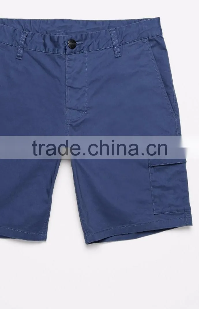 Solid button zip-fly closure custom board shorts