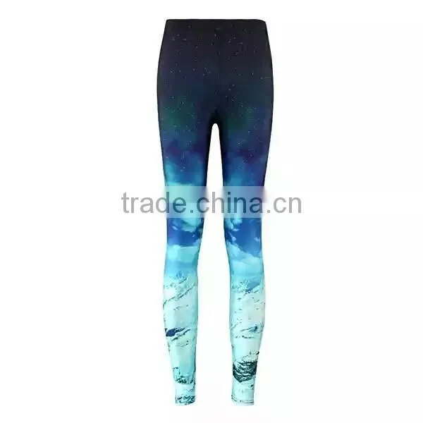 New shiny yoga pants,2016 digital print women leggings wholesale yoga pants