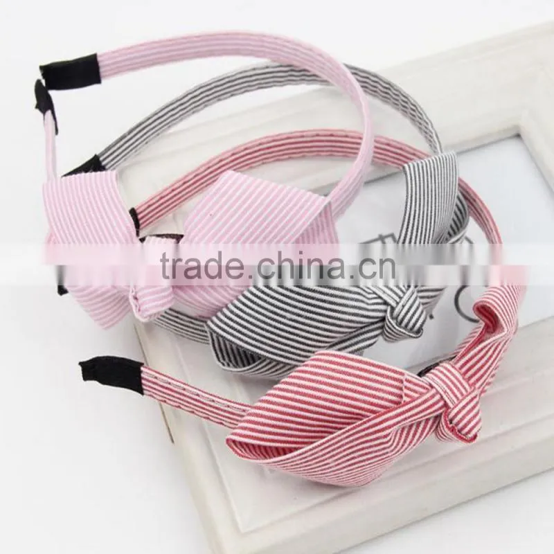 Hot Sale Stripe Knot Hairbands Oversized Bow