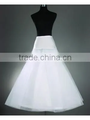 Cheap White A-Line Petticoats for Wedding Dresses 1 Hoop Crinoline Bridal Gowns Wedding Accessories J