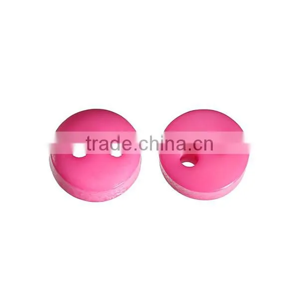 Resin Sewing Buttons Scrapbooking 2 Holes Round Fuchsia 6mm Dia
