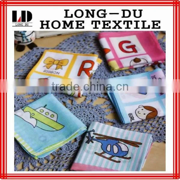 lovely pinting 100% cotton kids hanky