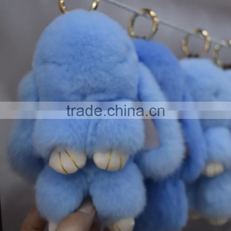 SJ696-01 Hot Sale Cute Rex Rabbit Fur Rabbit Bag keyring Fur Accessory 2016 Winter