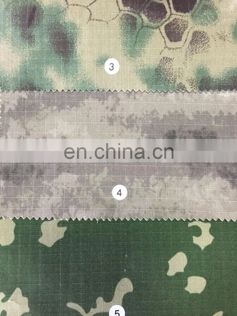 different kinds of camouflage fabrics