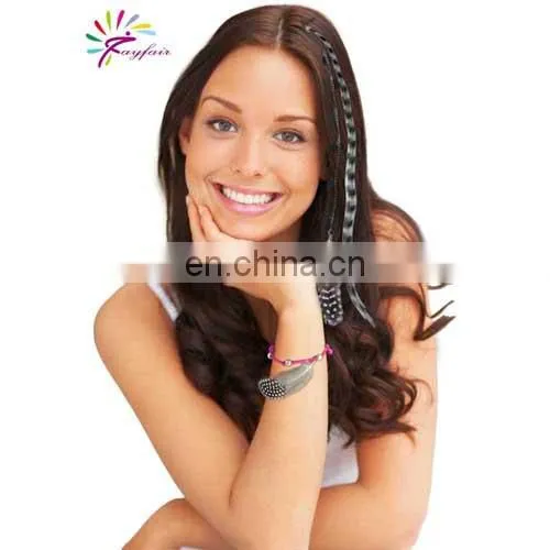 2015 new fashion DIY toy set feather clip-in hair extension for kids