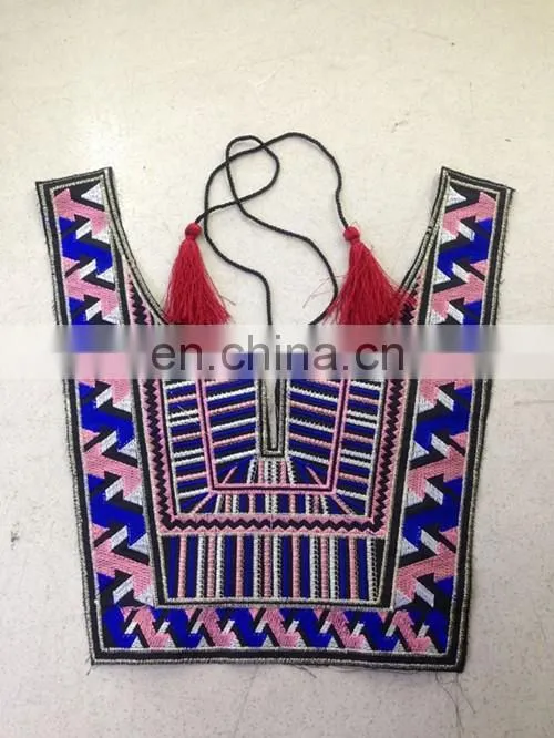 2016 Embroidered Neckline with Tassel For Garment Decorative